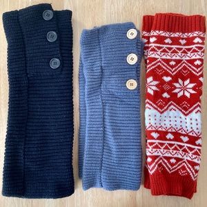 Lot of 3 pairs of leg warmers bundle
